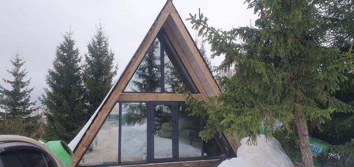 Остекление дома A-frame